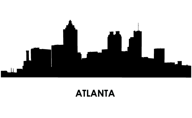 Atlanta Skyline Vector | Free Download Clip Art | Free Clip Art ...