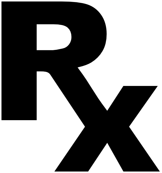 Pharmacy rx logo clipart