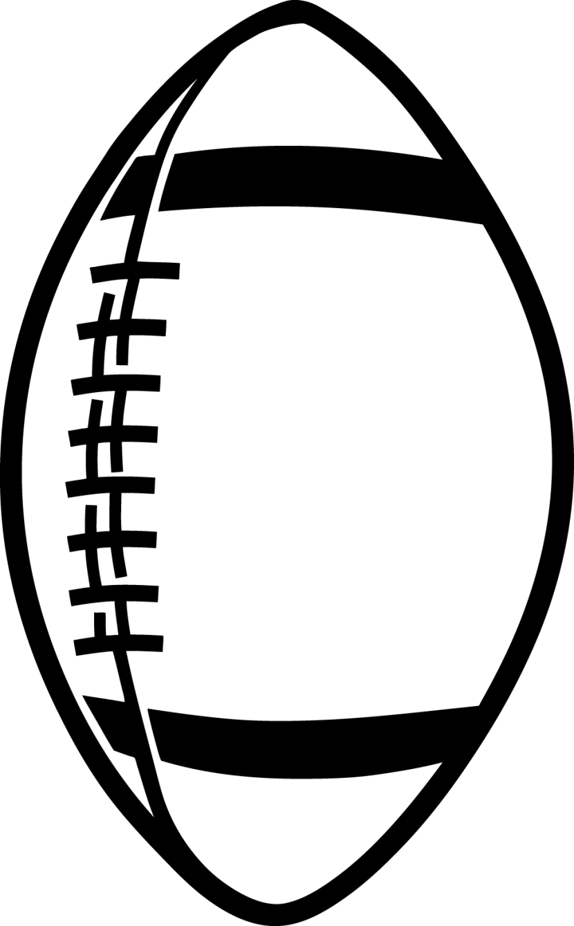 Football clipart black and white free