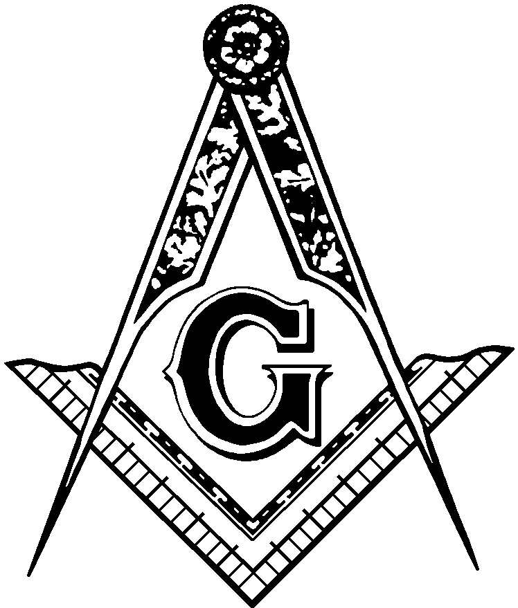 Masonic compass and square clip art