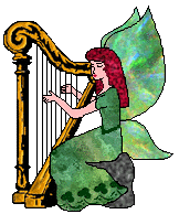 Playing harp clipart