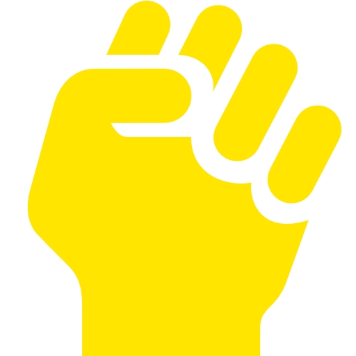 Free yellow clenched fist icon - Download yellow clenched fist icon
