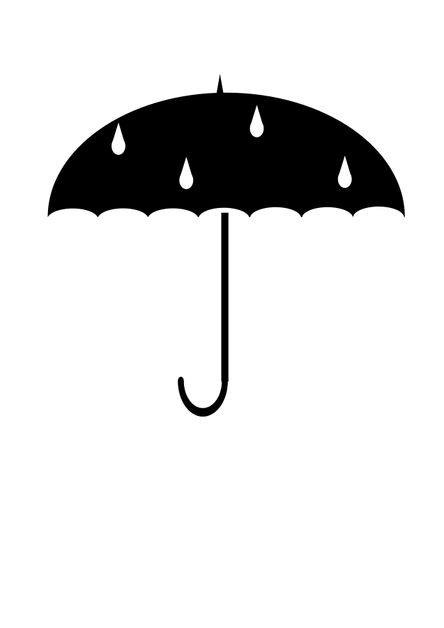 498 views Umbrella Black And White Clipart