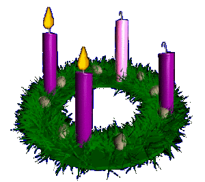 Animated advent wreath clipart