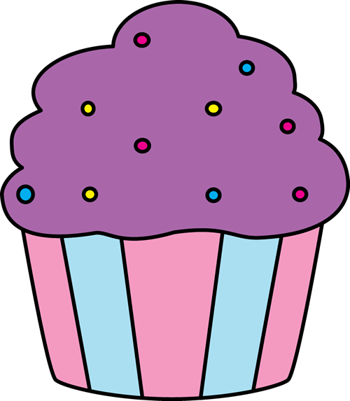 Purple cupcake clipart