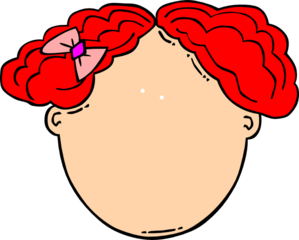 Red Hair Girl Blank Face Clip Art - vector clip art ...