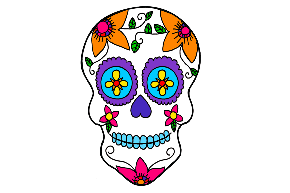 Mexico Day of the Dead Calavera Sugar Skulls Dia de los Muertos ...