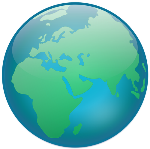 Northern hemisphere globe vector illustration | Public domain vectors