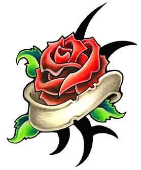Rose tattoo clipart
