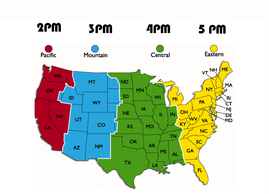 US Time Zone Map - Dr. Odd
