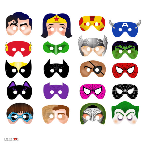 Printable Superhero Masks — Crafthubs