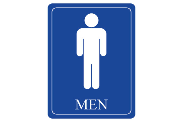 Printable Men Restroom Sign For Restrooms PDF Free Download