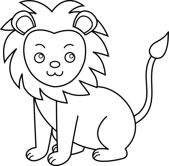 Lion drawing clipart