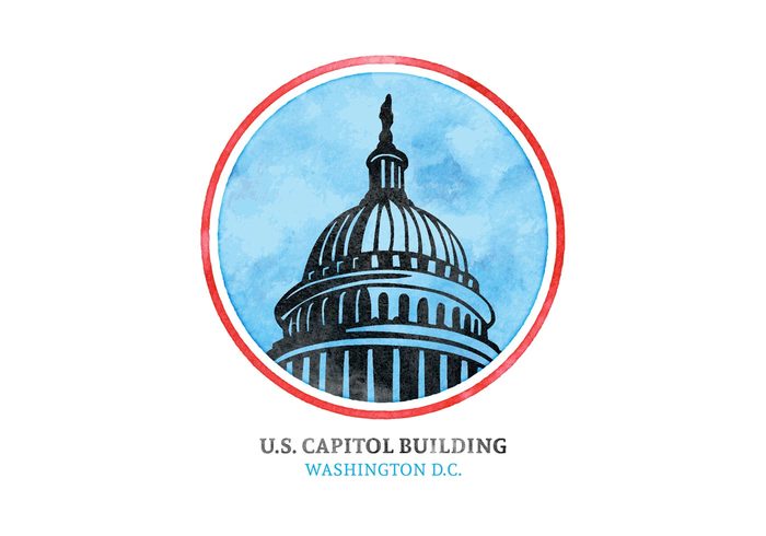 Free Vector Watercolor U.S. Capital Building - Download Free ...