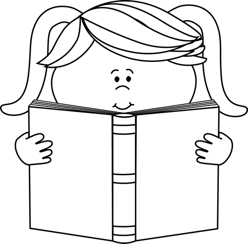 Black And White Book Clipart