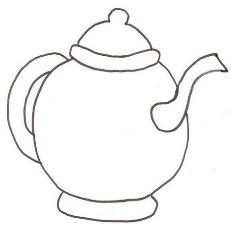 Tea Pot Template Clipart - Free to use Clip Art Resource