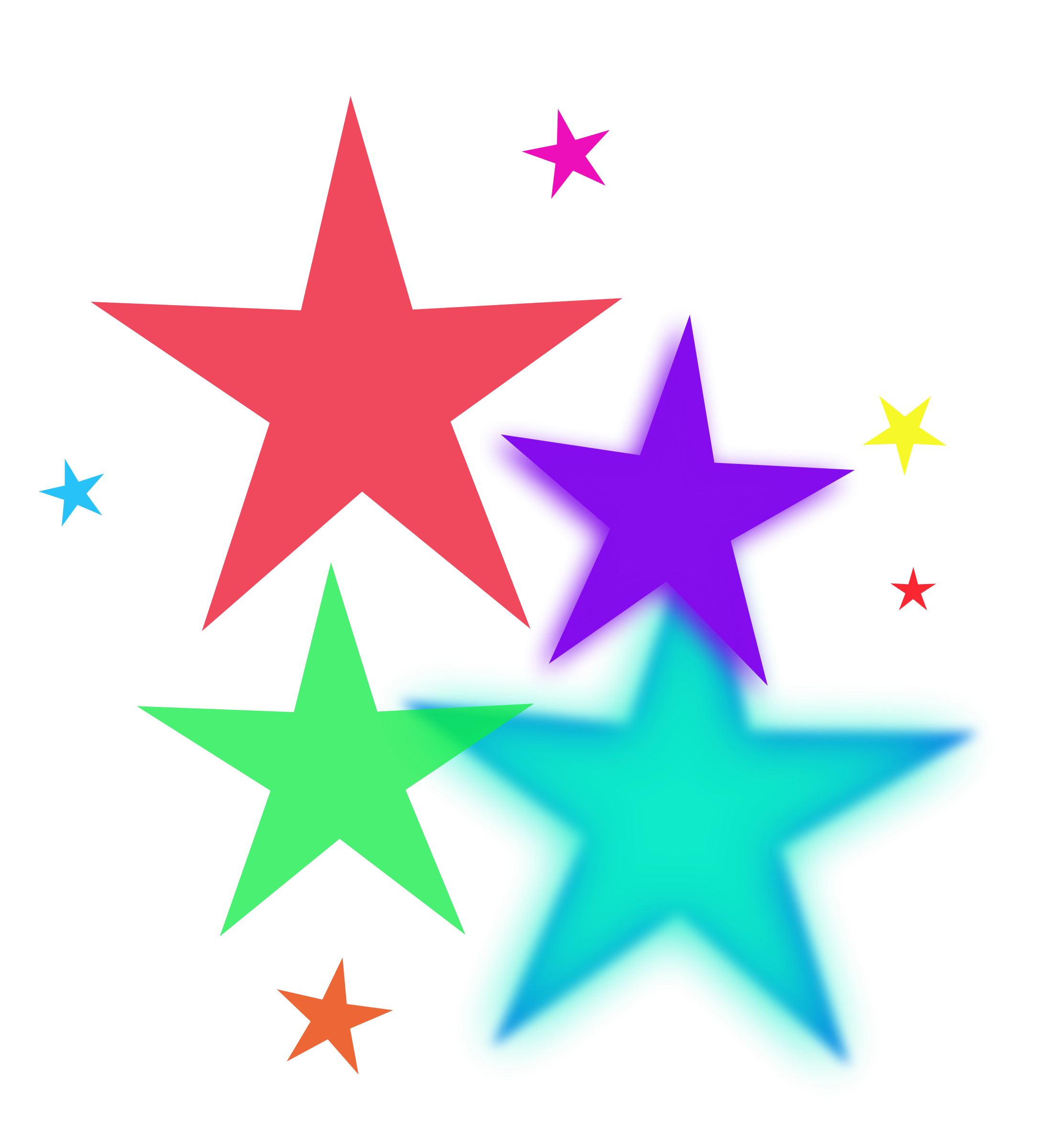 Colorful Stars Clipart craft projects, Nature Clipart - Clipartoons