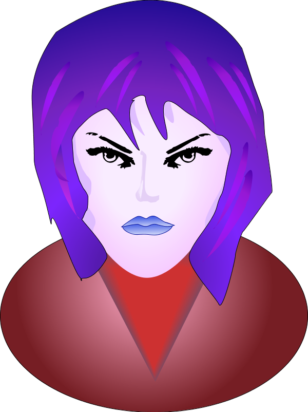 Angry faced person clipart