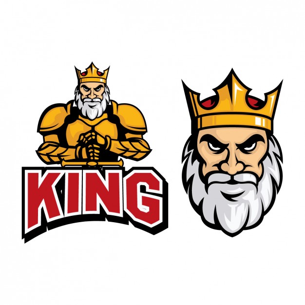 Coloured king logo design Vector | Free Download