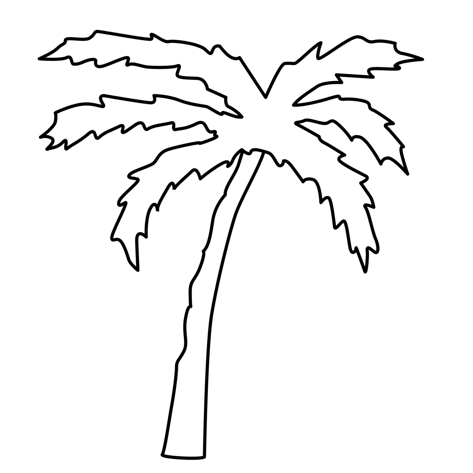 palm tree clip art coloring pages - photo #39