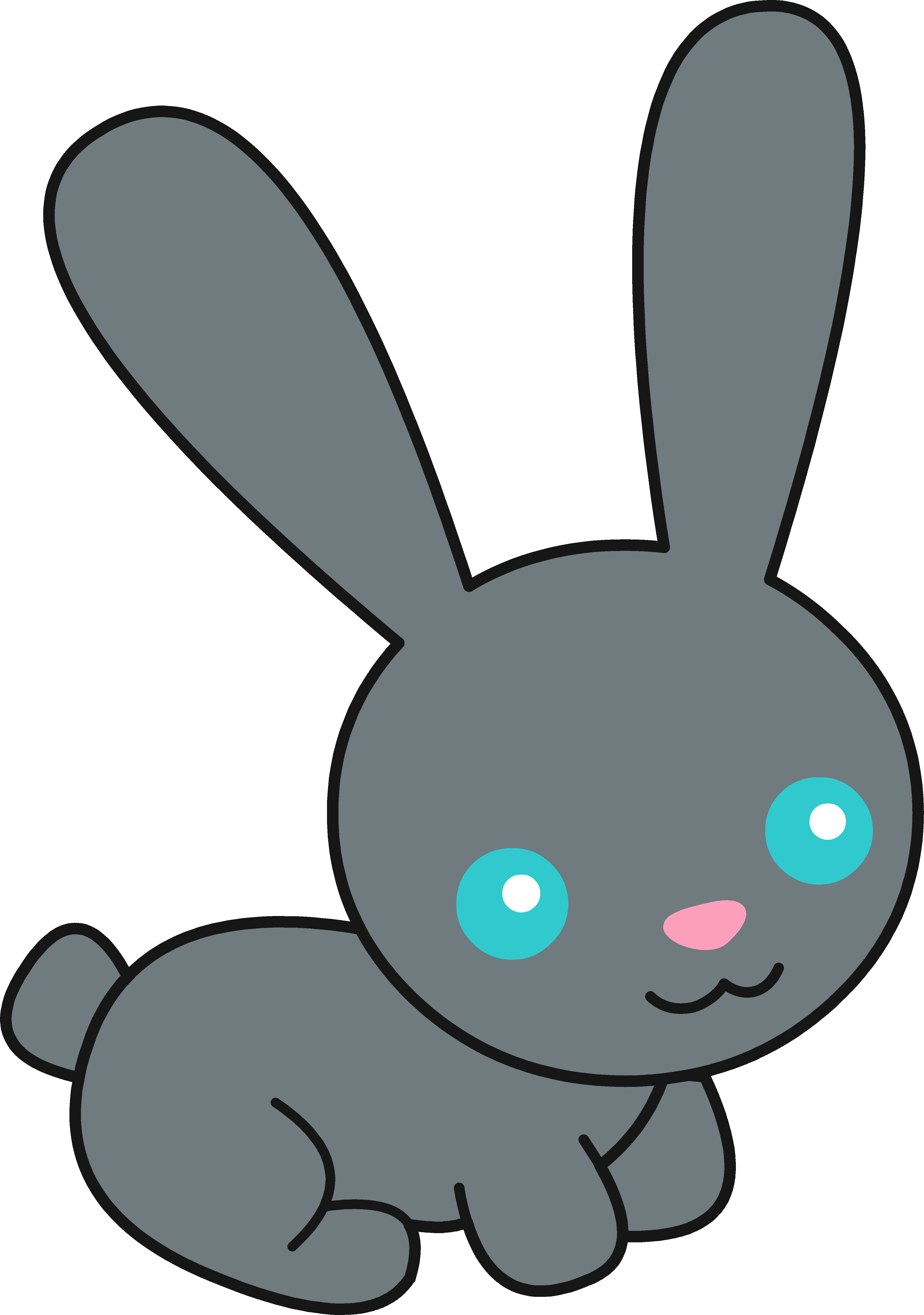 Cute bunny looking up clipart - ClipartFox