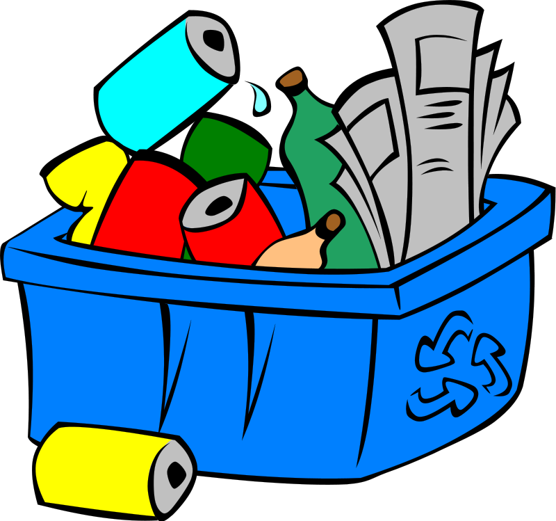 Collecting cans clipart