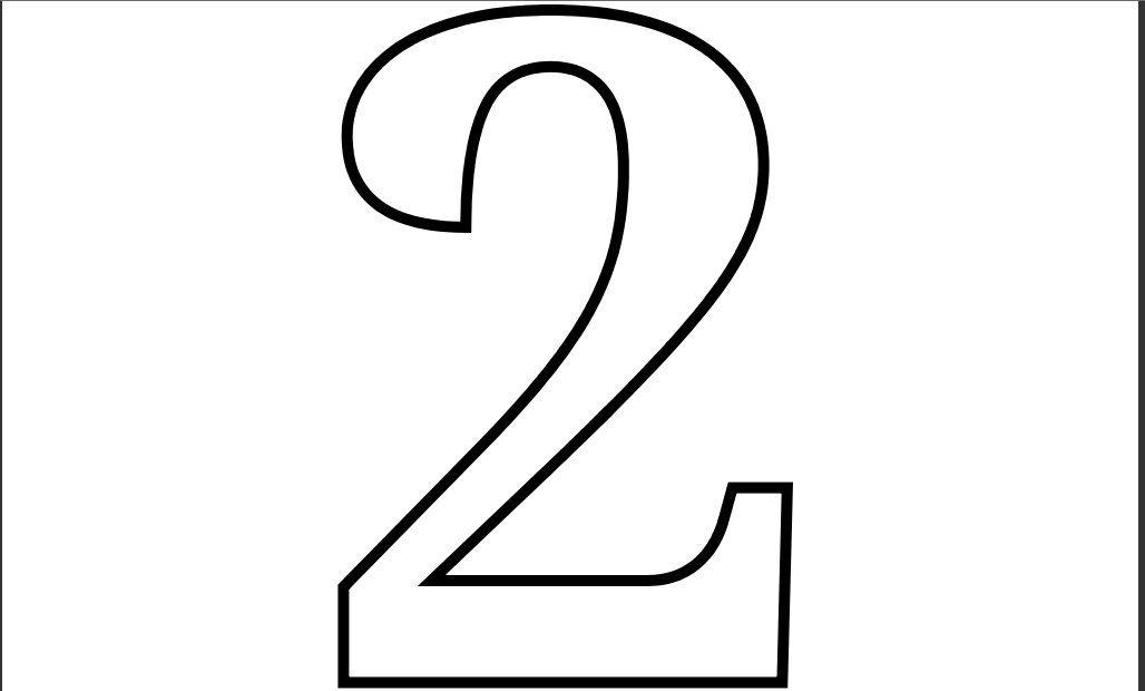 2 In Number Stencil ClipArt Best