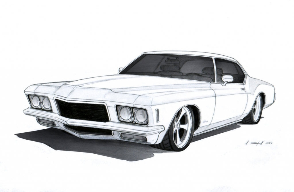 Muscle Car Drawings - Drawing Pencil