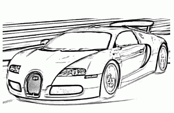Bugatti Veyron Sports Fast Car Coloring Pages | Free Online Cars ...