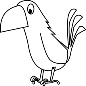 White Cartoon Parrot Clip Art - vector clip art ...