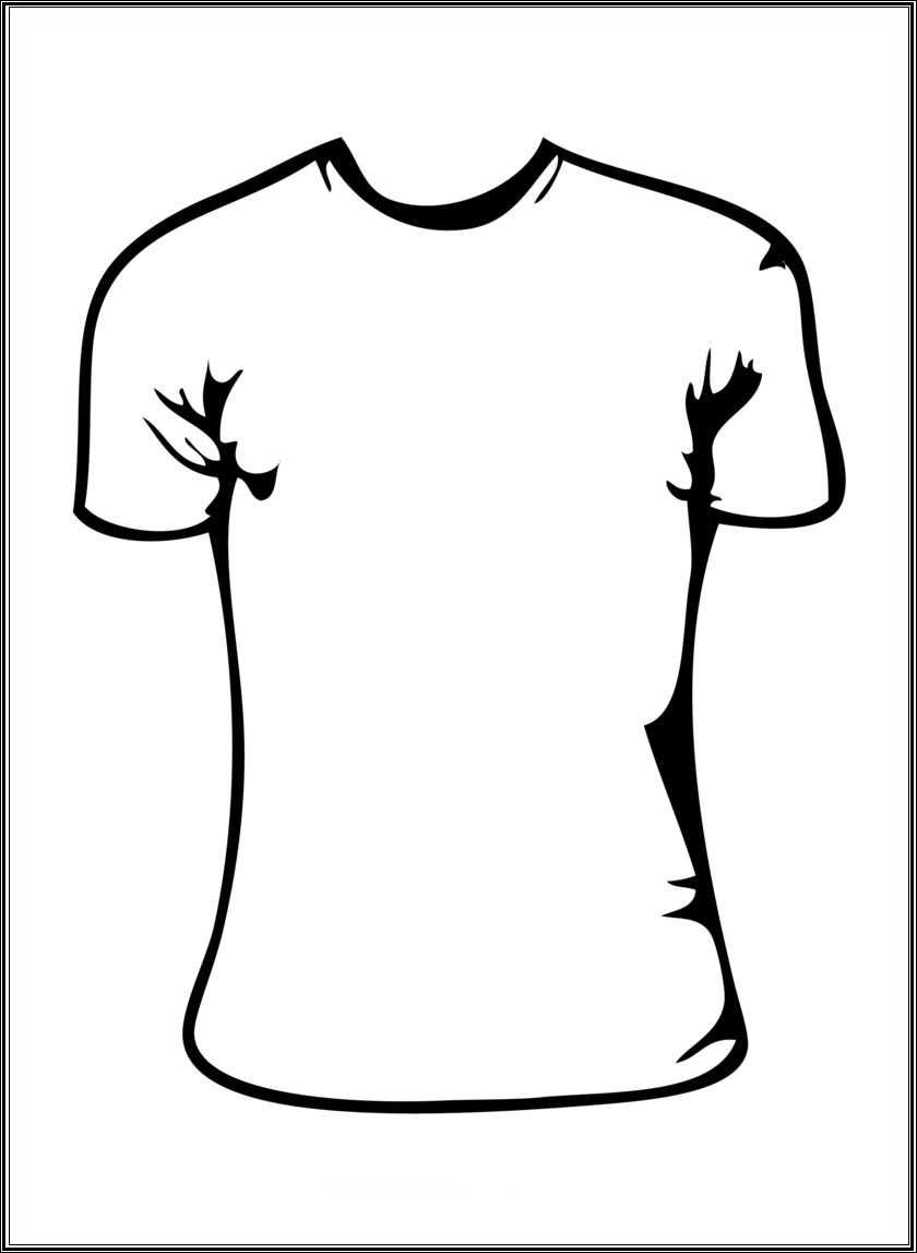 T-shirt Black And White Clipart