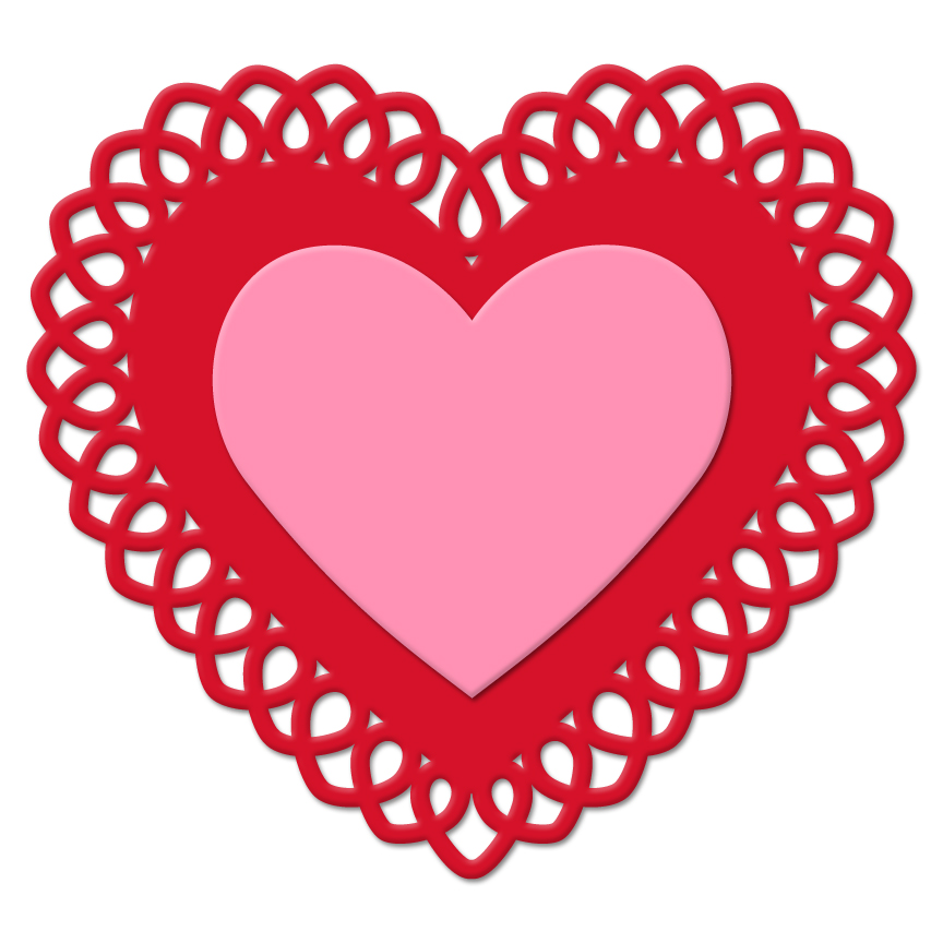 Lace Valentine Hearts Clipart