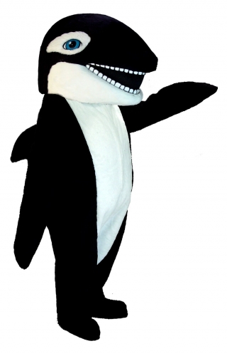 Black Killer Whale Mascot Costume Version 3 Adult Unisex Cartoon ...
