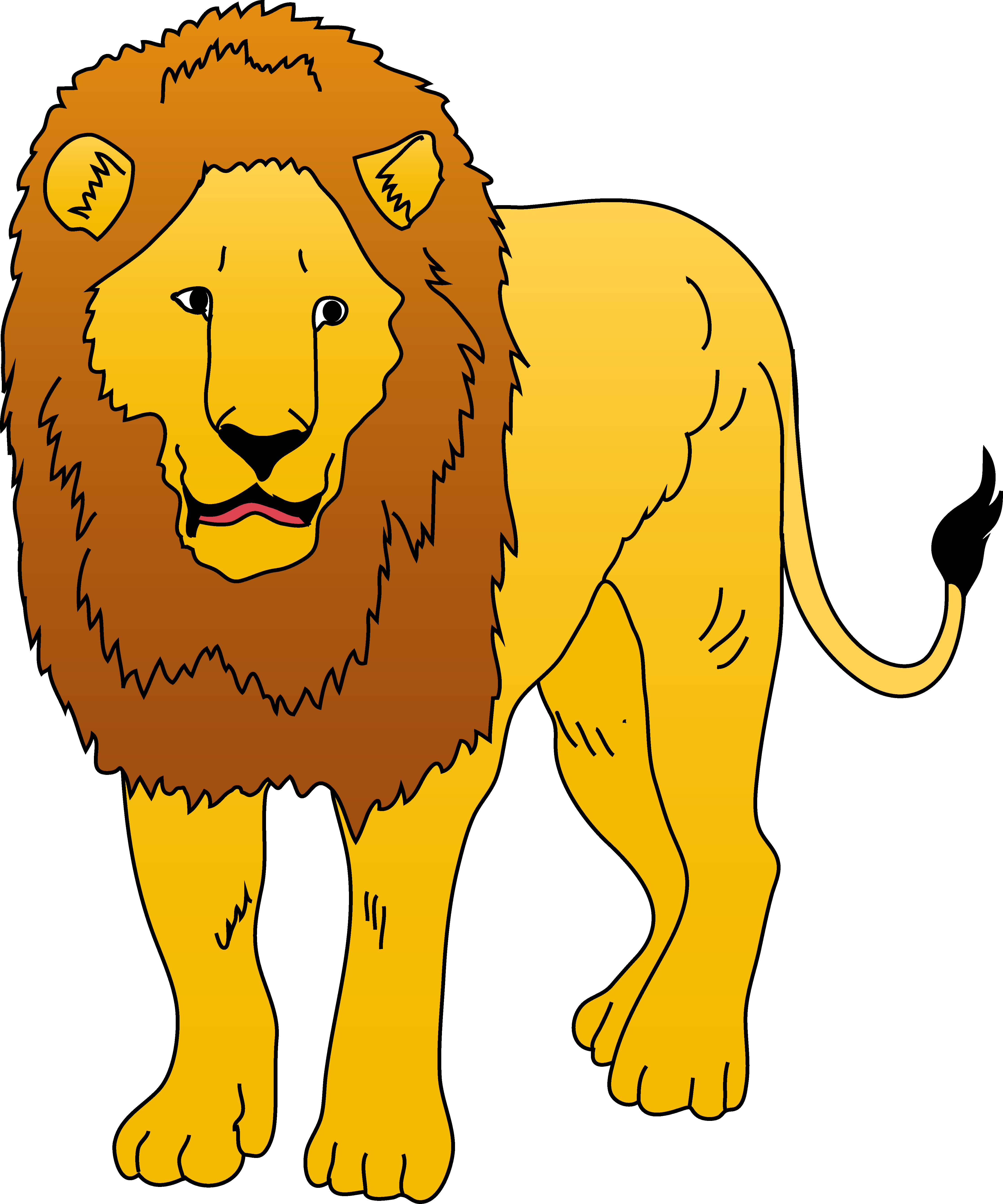 Golden lion clipart illustration free clip art - Clipartix