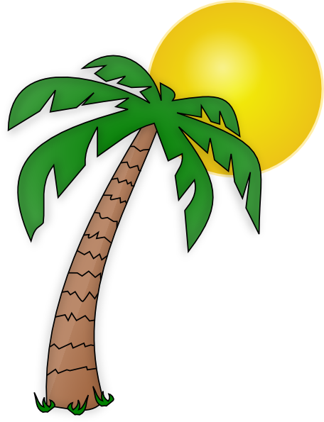 Beach Coconut Palm Tree Clipart