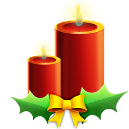 Tall christmas candle clipart