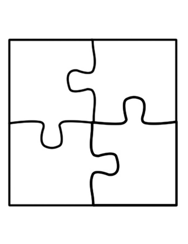 4 Piece Jigsaw Puzzle Template ClipArt Best