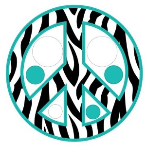 Amazon.com - Zebra Print / Stripe Polka Dots & Peace Sign ...