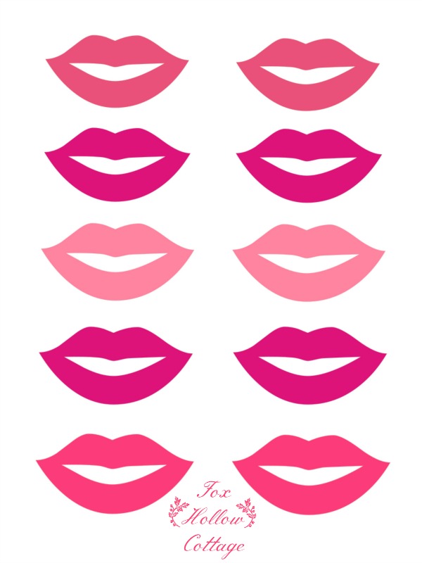 Free Lip and Mustache Printables: Photo Booth Props - Fox Hollow ...