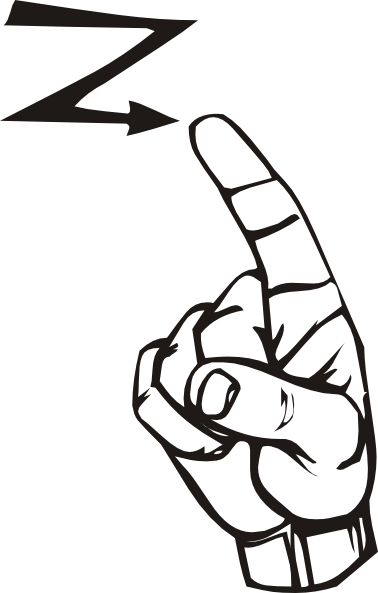 Sign Language Z clip art Free Vector