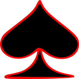 Outlined Spade Playing Card Symbol Clipart Royalty ...