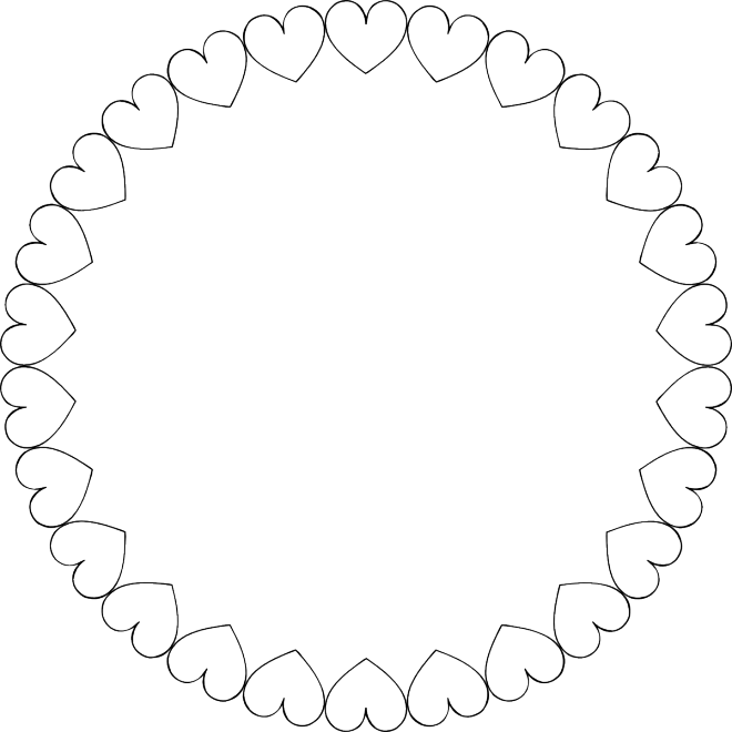 Round-Heart-Frame-Coloring-Pages - Download - 4shared - Fernanda Motta