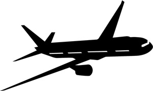 Travel Clipart Image - Jet Airliner in Flight