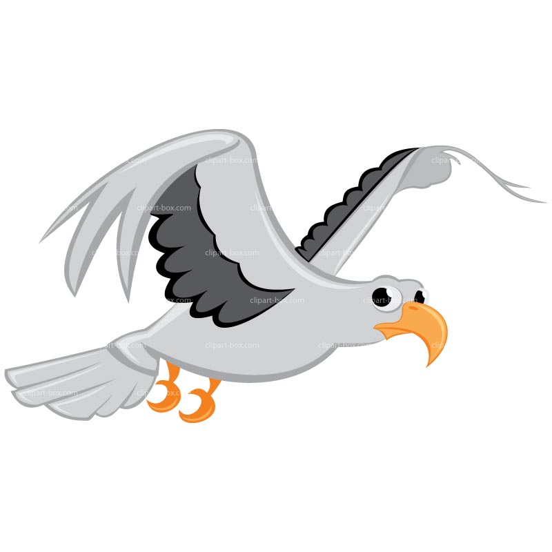 CLIPART FLYING SEAGULL | Royalty free vector design