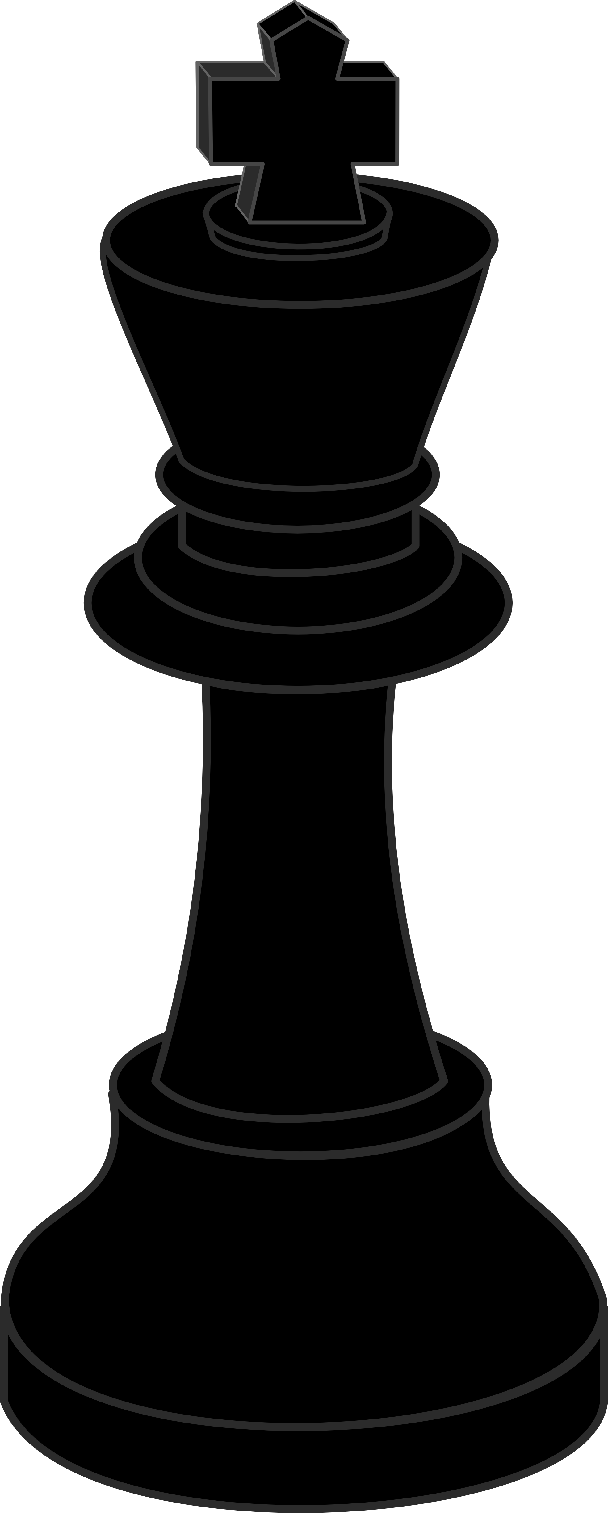 chess piece black king SVG