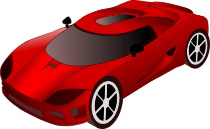 Red orange car vector symbol 