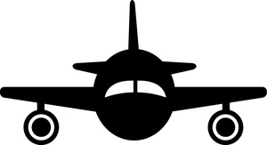 Airplane Clipart Image - Airliner Silhouette