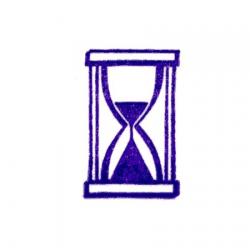 Letterpress Stationery, hourglass | RIT Press