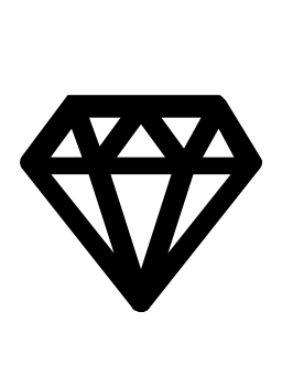 Diamond outline vector icon | Free Other icons