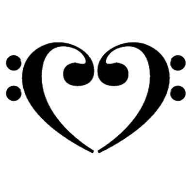 Bass Clef Treble Clef Heart Tattoo - ClipArt Best